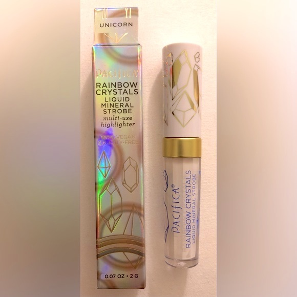 Pacifica Rainbow Crystals Liquid Mineral Strobe Highlighter.Glow, Shine, Contour - Picture 2 of 5
